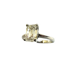 18KWG Emerald Cut Diamond Ring