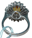 750WG YS1 D28 TD6 6.9G Yellow Sapphire And Diamond Ring