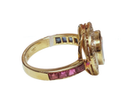 18KYG heart Shaped Ruby Ring 7.2GM