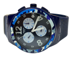 Swatch Mens Camoblu SUSN414 Blue Silicone Swiss Quartz Fashion Watch