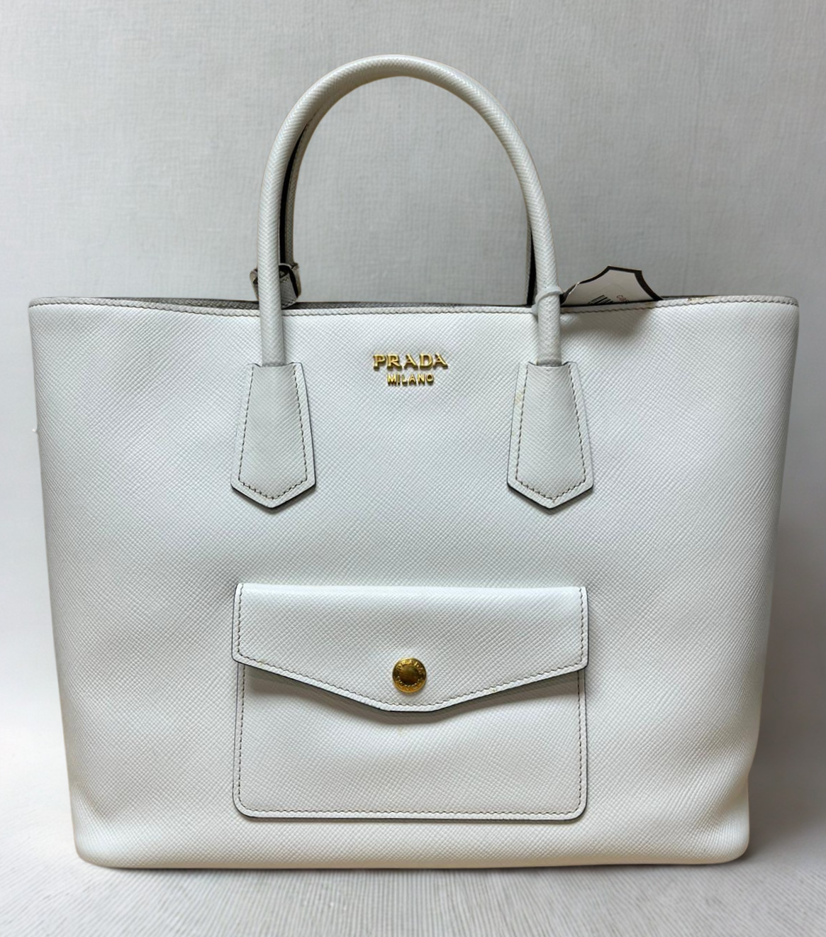 Prada Saffiano Cuir Front Pocket Convertible Tote Main image