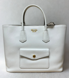 Prada Saffiano Cuir Front Pocket Convertible Tote