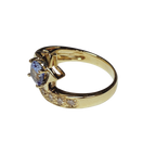 18KYG Celestial Themed Sapphire And Diamond Dress Ring 6.5GM