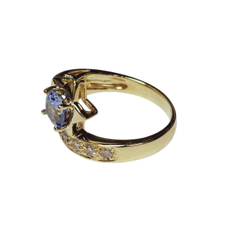 18KYG Celestial Themed Sapphire And Diamond Dress Ring 6.5GM