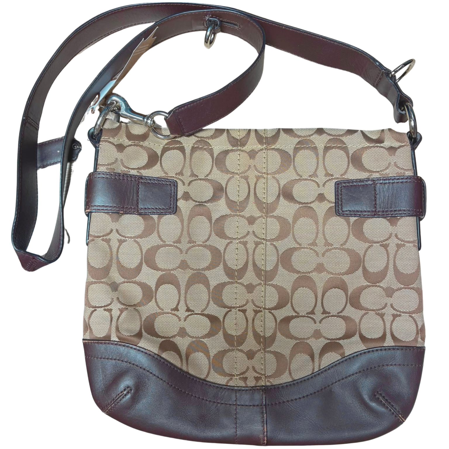 Coach F17088 Signature Buckle Shoulder Bag
