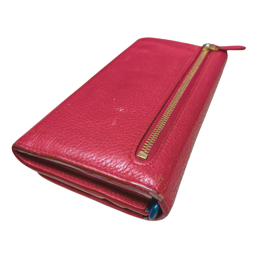 Prada Vitello Grain BiColor Continental Long Wallet
