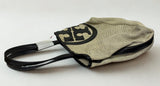 Tory Burch Lonnie Perforated Canvas Mesh Logo Tote Bag
