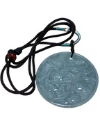 Jade Like Dragon Jade Pendant With Adjustable Cord Necklace