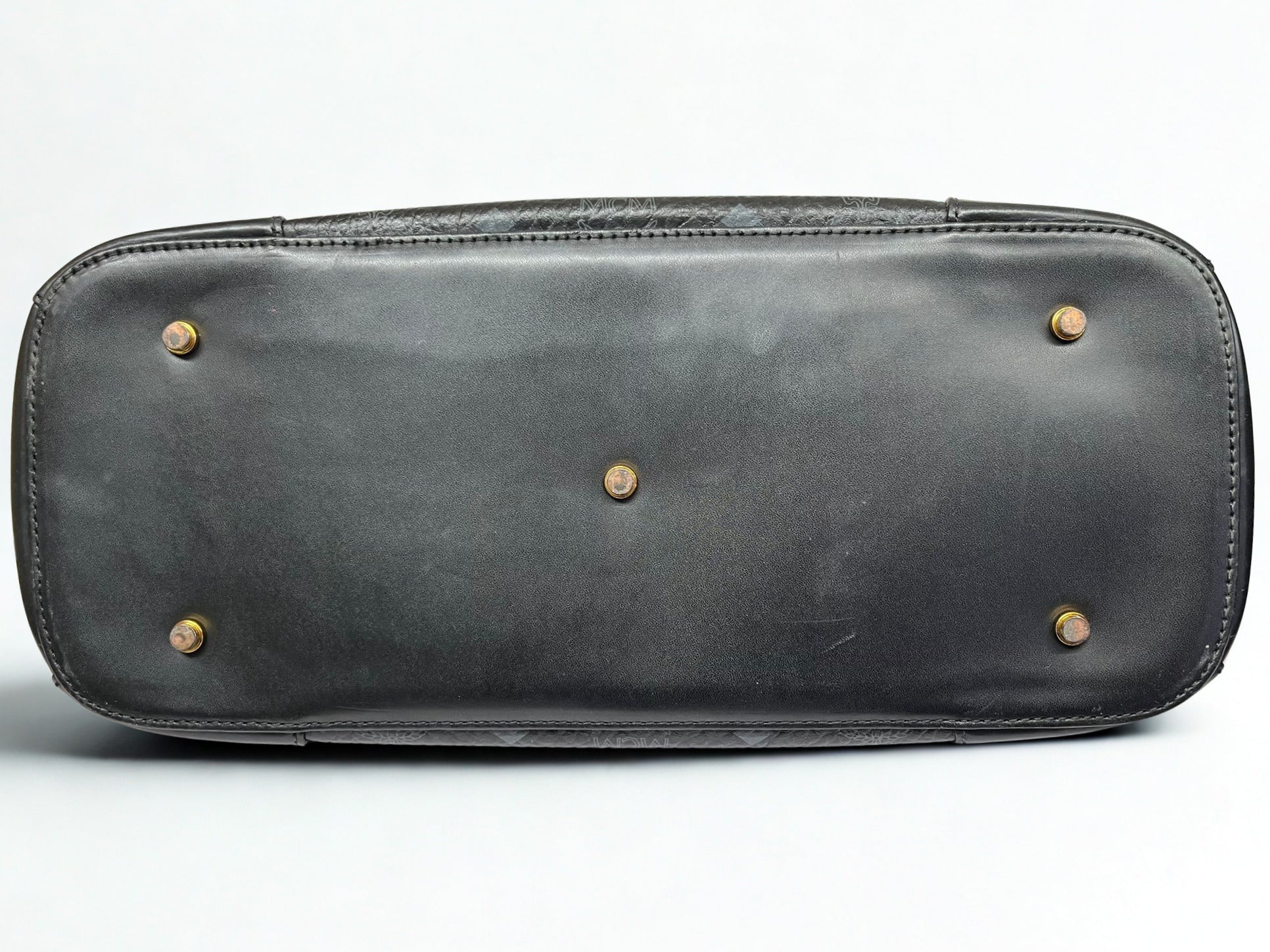 MCM Black Leather Tote S5036