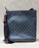 Gucci 474137 GG Black Small Messenger Bag