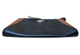 Coach Morgan F64848 Clutch Wristlet Black Saddle Brown Leather