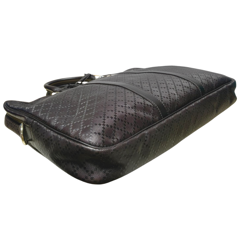 Gucci 208468 001998 Diamante Leather Briefcase