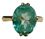 YG Green Gemstone Ring 4.2G