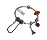 Pandora Moments Bangle With Safety Chain And Travel Charms