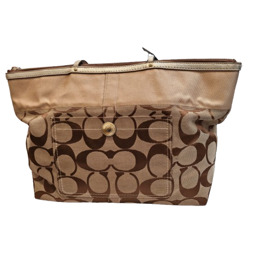 COACH Large Signature Print Zippered Tote Bag 11692 Main image