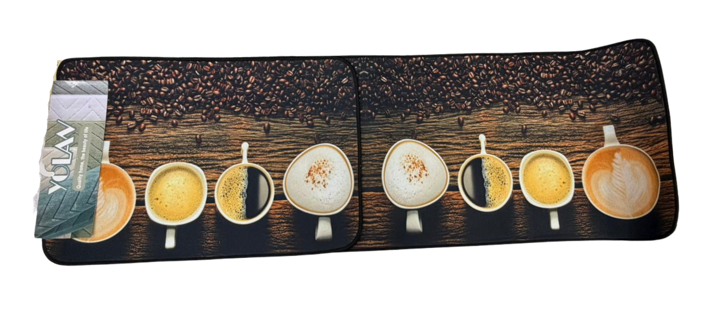 Floor Mat Double 40x60 40X1.2m Rectangular Coffee