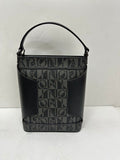 BONIA Monogram Bucket Bag - Black (H20 x L15 xW6 cm)