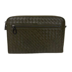 Bottega Veneta Green Leather clutch Bag
