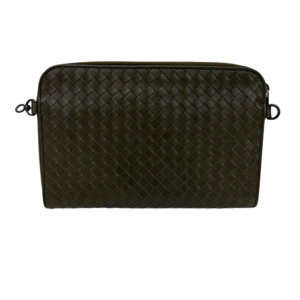 Bottega Veneta Green Leather clutch Bag