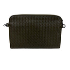 Bottega Veneta Green Leather clutch Bag