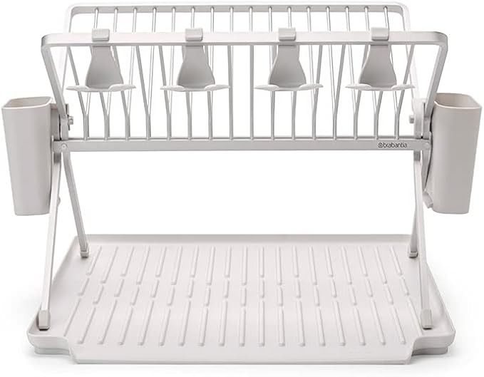 Brabantia 139444 SinkSide Foldable Dish Drying Rack Large, Light Grey