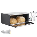 Brabantia 163463 Fall Front Bread Bin, Brilliant Steel