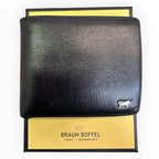 Braun Büffel Black Textured Leather Bifold Wallet