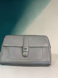 Braun Buffel Grey Leather Clutch Bag