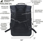 Breakwater Supply™ Fogland Waterproof IP68 Submersible Backpack with Airtight Zippers, Laptop Travel Outdoors 25L