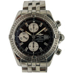 Breitling Chronomat Evolution 44mm Automatic Chronograph Black Dial Watch A13356 “Full Set”