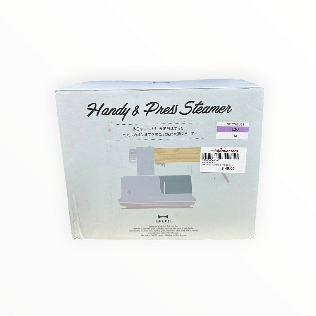 BRUNO BOE085-BGY Handy Press Steamer, Steam Iron, Blue Gray