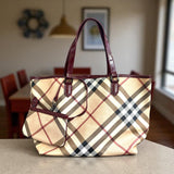 Nickie Tote Nova Check Coated Canvas Large with dustbag (H30 x L35 x W17 cm)