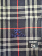 Burberry Handkerchief Navy Blue And Gray Nova Check Pattern
