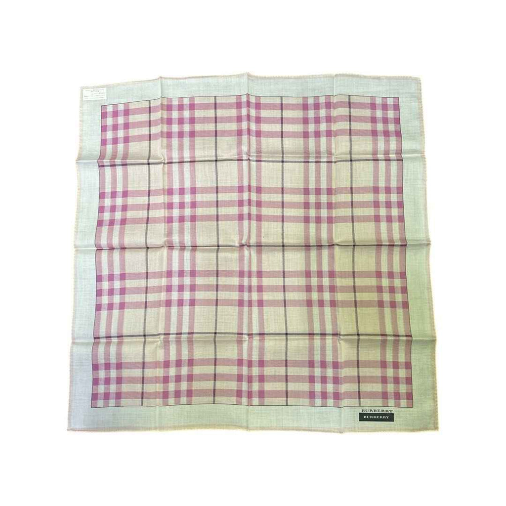 Burberry Handkerchief Iconic House Check Pattern Pink And Geige