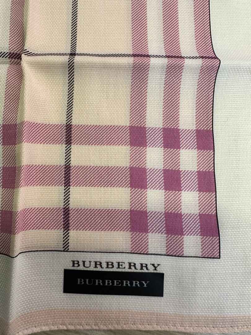 Burberry Handkerchief Iconic House Check Pattern Pink And Geige