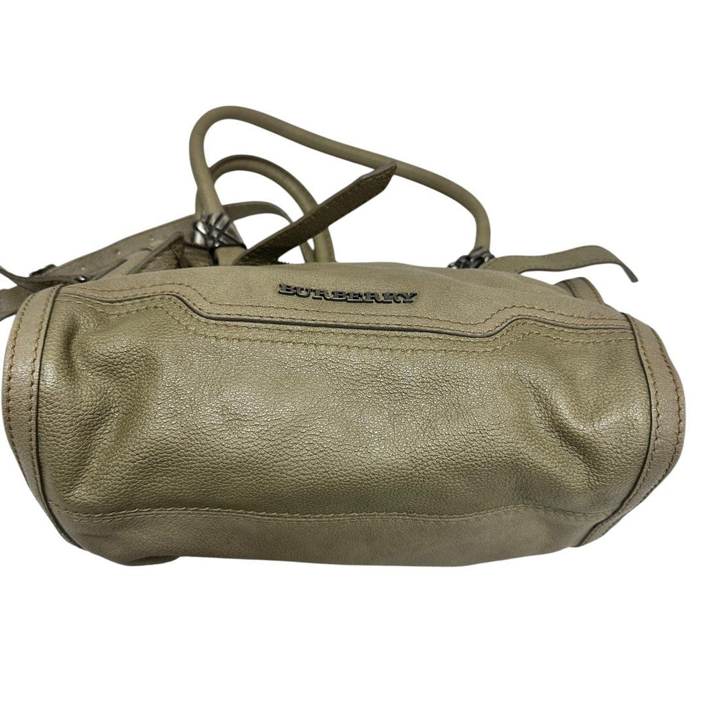 Burberry Leather Satchel/Handbag, in a Taupe/Khaki Tone with dustbag