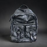 Burberry Nylon Check Backpack with black leather trim