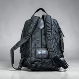 Burberry Nylon Check Backpack with black leather trim
