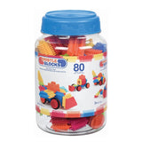 Battat – Bristle Blocks – STEM Interlocking Building Blocks – 80 Pieces Playset – Reusable Storage Bucket – Developmental Toys for Toddlers & Kids – Big Value Case – 2+ Years