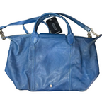 Longchamp Le Pliage Cuir Tote Blue