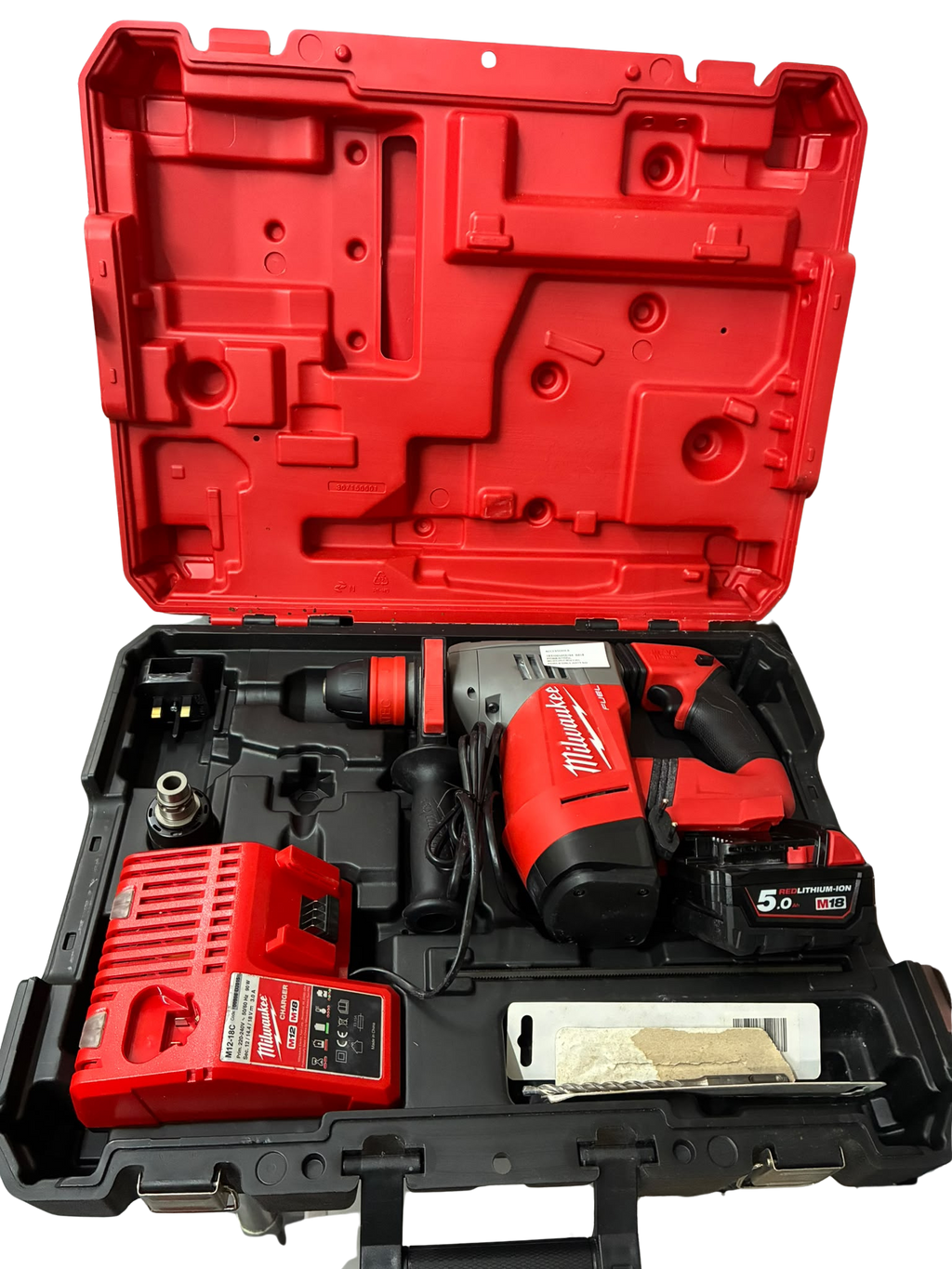 Milwaukee M18 FUEL 16mm SDS PLUS Hammer With Integrated Dust Extractor- Battery not tested