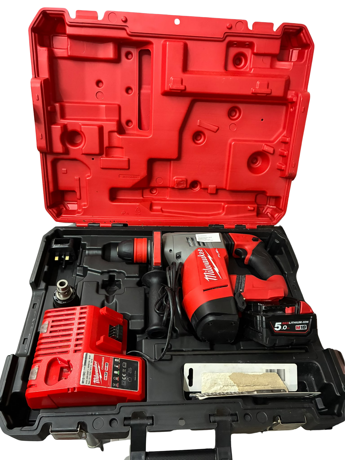Milwaukee M18 FUEL 16mm SDS PLUS Hammer With Integrated Dust Extractor- Battery not tested