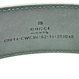 Gucci 411924 Signature Black Leather Belt