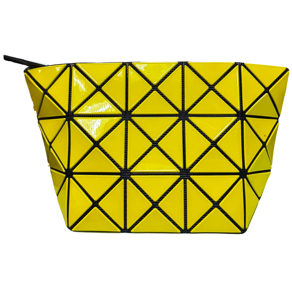 Bao Bao Issey Miyake Yellow Geometric PVC Clutch