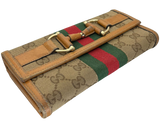 Gucci Wallet Horsebit Clasp With Bamboo Accent