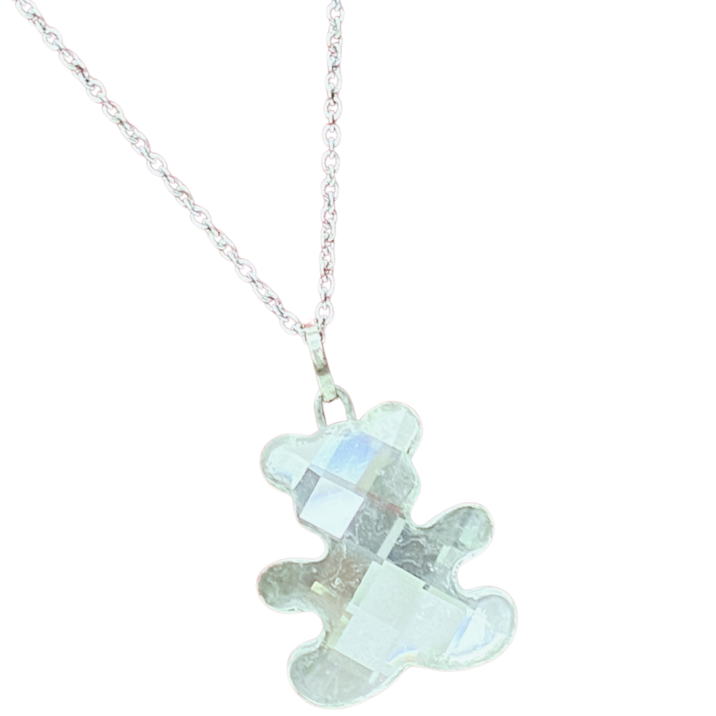 Swarovski Crystal Mini Teddy Bear Pendant Necklace