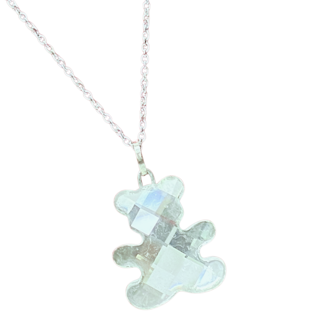 Swarovski Crystal Mini Teddy Bear Pendant Necklace
