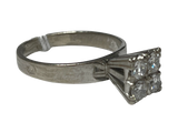 18K White Gold Diamond Ring 2.7G