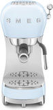 Smeg ECF02BLUK Espresso Coffee Machine with 15 Bar Pump, 1350W, Pastel Blue