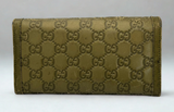 Gucci Olive Green Guccissima Leather Sukey Continental Wallet 282434